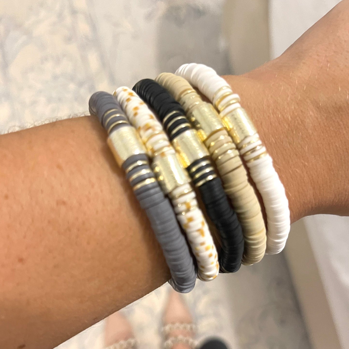 Neutral Heishi Bracelet