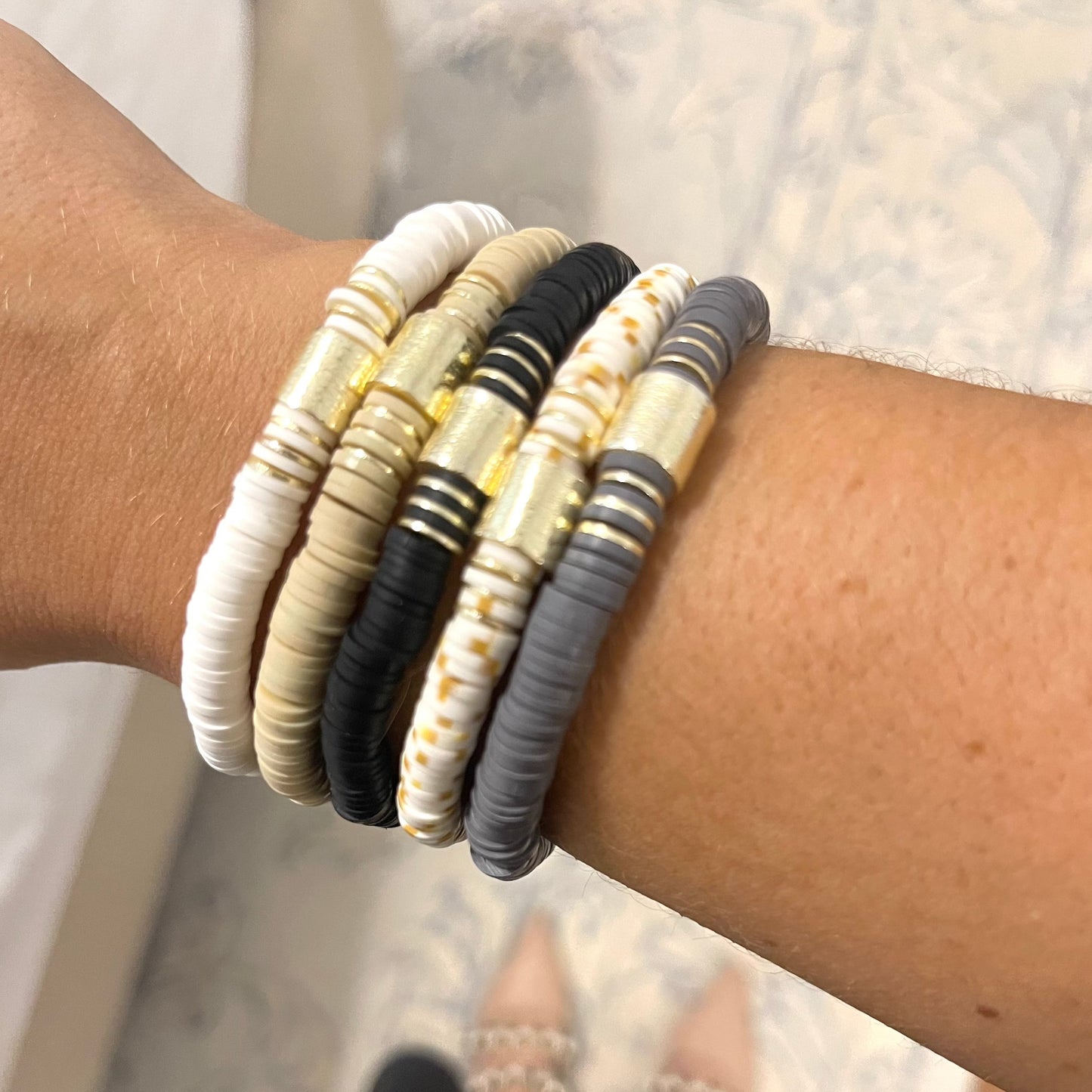 Neutral Heishi Bracelet