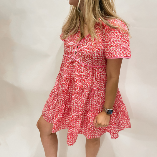 Blush Printed Tiered Dress