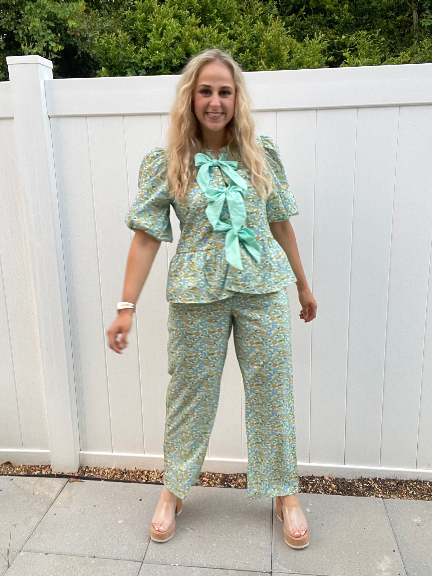Printed High Waisted Pants