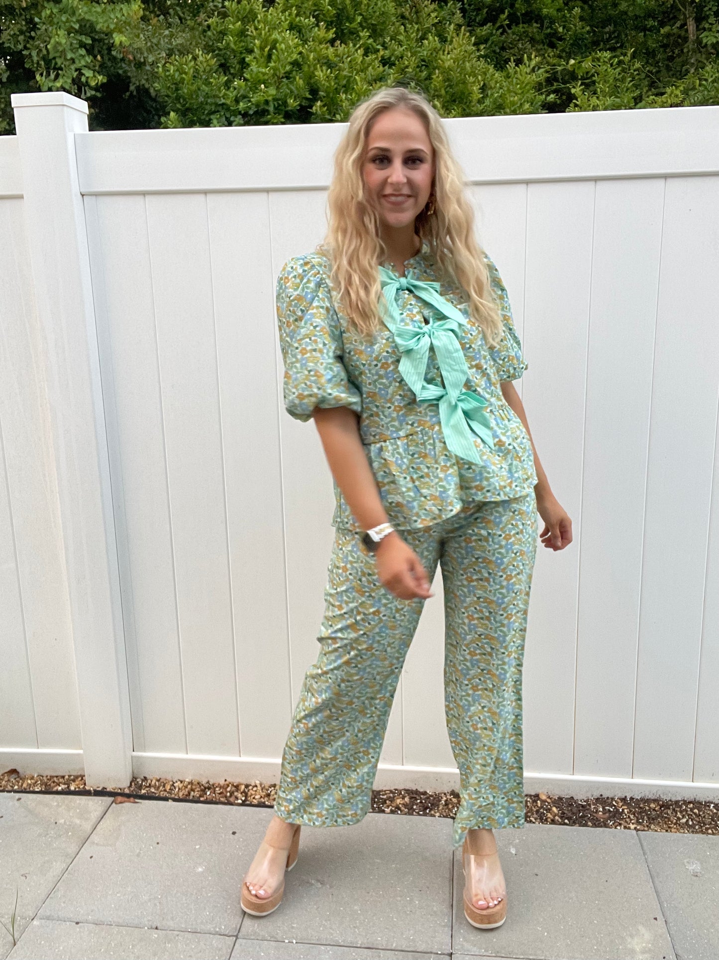 Printed High Waisted Pants