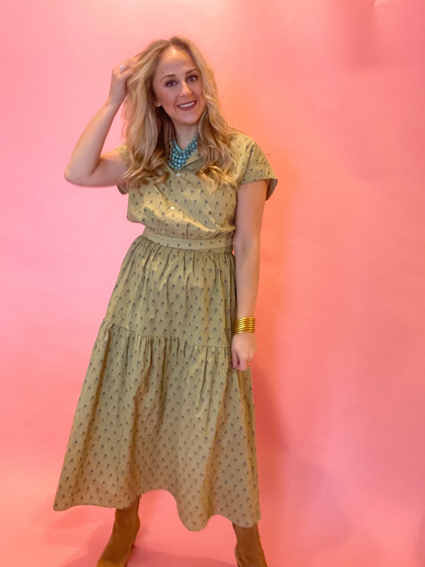 Sage Ruffle Skirt
