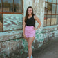 High Waisted Athletic Shorts - Orchard Pink